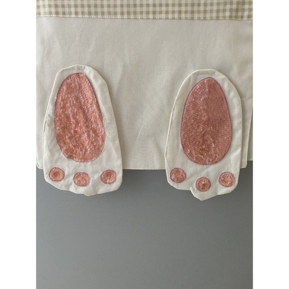 Bunny Rabbit Easter Table Runner Sequins Floppy Ears Isaac Mizrahi 14x72 New - Picture 8 of 10